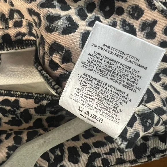 Express Skirt High Rise Womens 6 Brown Leopard Animal Print Pockets Zipper - Picture 2 of 7